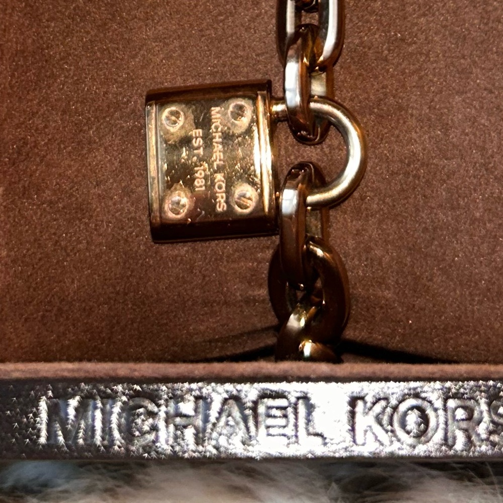 MICHAEL KORS MKJ4343791 Rose Gold Tone Chain Bracelet Padlock with Box - Picture 16 of 16